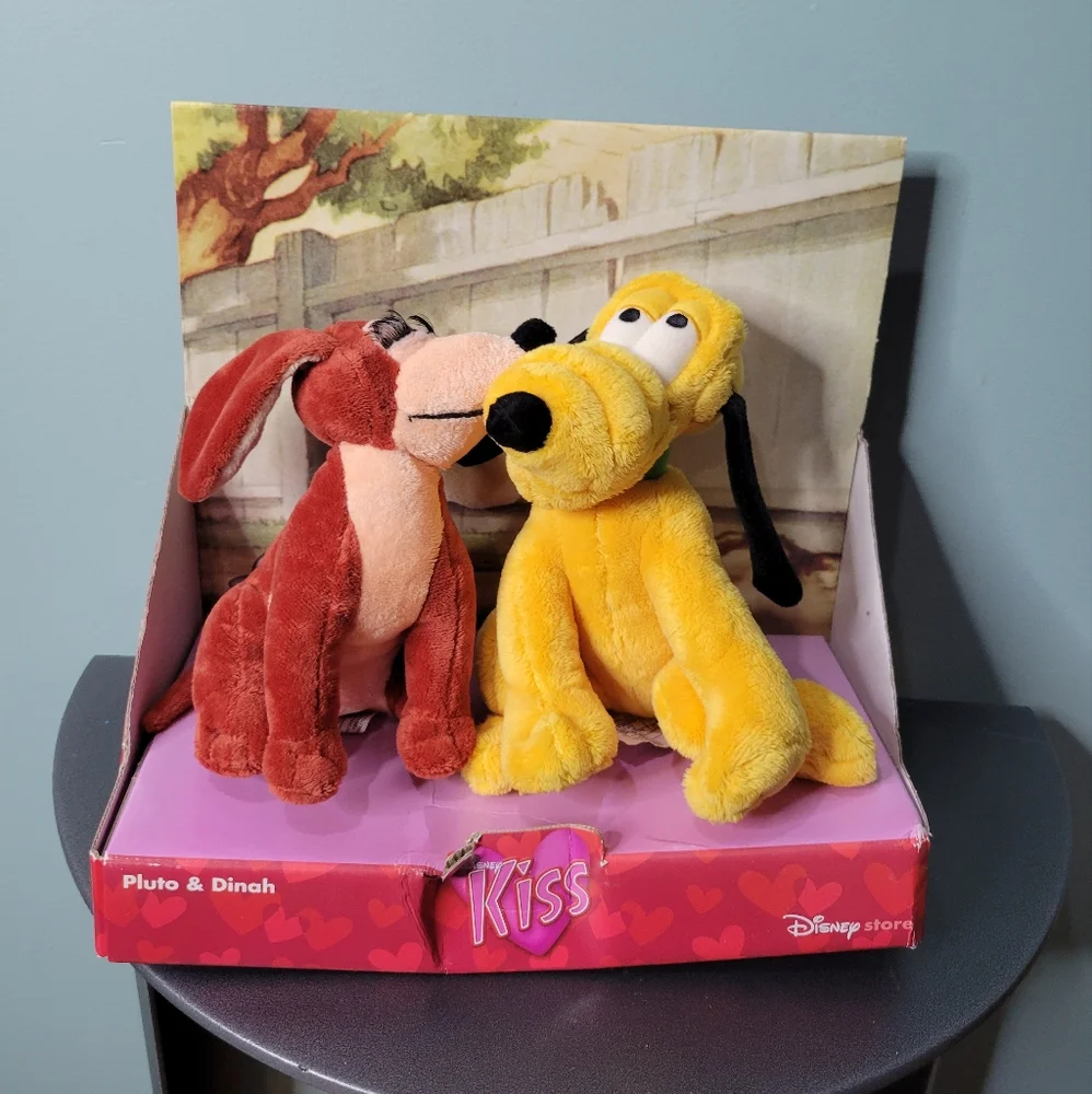 Disney Vintage Pluto & Dinah Kissing Plush - Picture 1 of 3